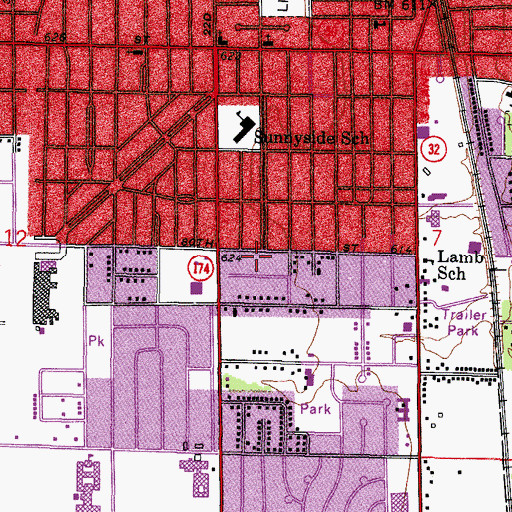 Topographic Map of Saint Marys Lutheran Church, WI