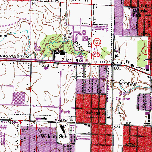 Topographic Map of Second Baptist Church, WI