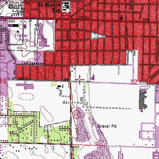 Topographic Map of Southwest Branch Kenosha Public Library, WI