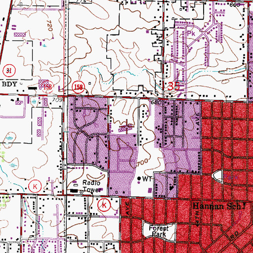 Topographic Map of Strange Elementary School, WI