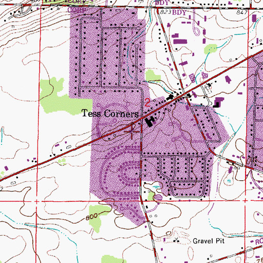 Topographic Map of Atonement Lutheran Church, WI