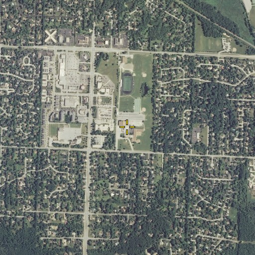 Aerial/Satellite Image of Brookfield Central High School, WI