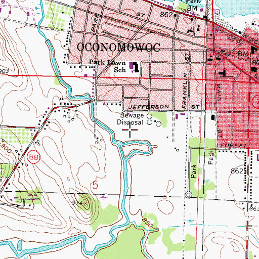 Topographic Map of Champion Field, WI