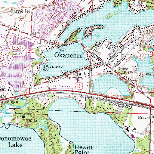 Topographic Map of Holy Trinity Evangelical Lutheran School, WI