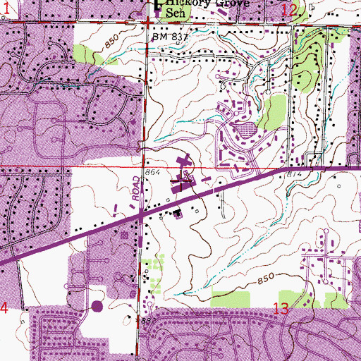 Topographic Map of New Berlin Memorial Hospital (historical), WI