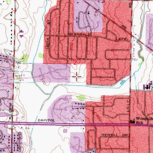 Topographic Map of Northeast Park, WI