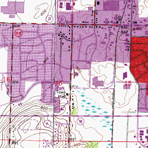 Topographic Map of Prairie Elementary School, WI