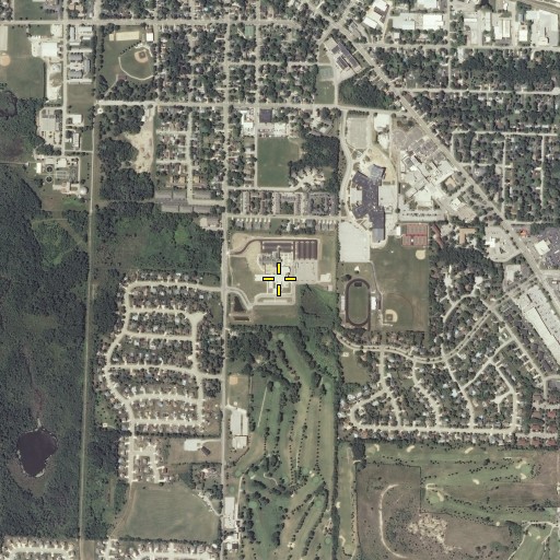 Aerial/Satellite Image of Saint Jerome Parish School, WI