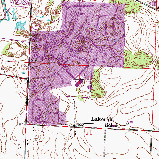 Topographic Map of Hartland - South Elementary School, WI