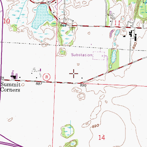 Topographic Map of Summit Elementary School, WI