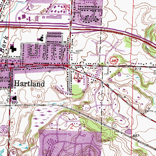 Topographic Map of Zion Lutheran School, WI