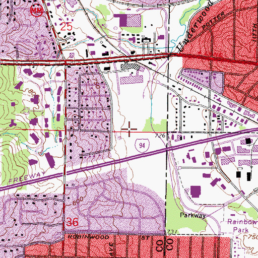 Topographic Map of Krueger Park, WI