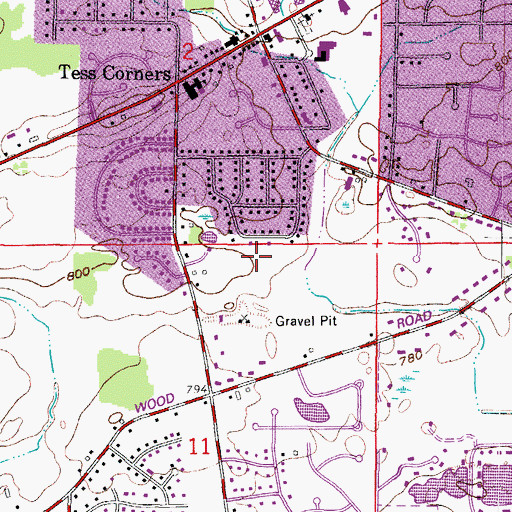Topographic Map of Kurth Park, WI