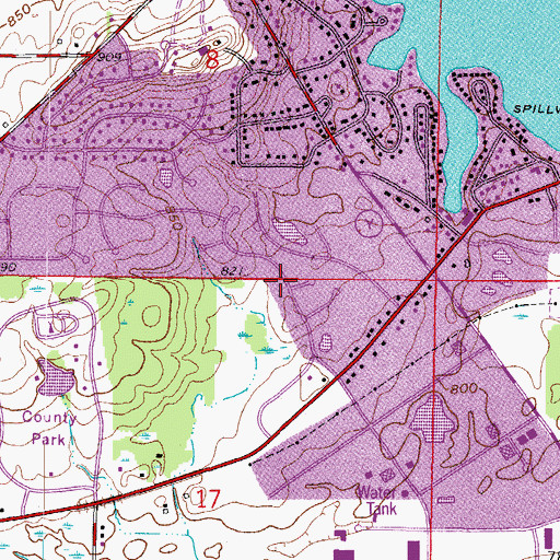 Topographic Map of Lake Forest, WI