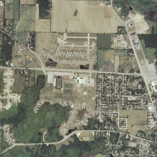 Aerial/Satellite Image of Mukwonago High School, WI