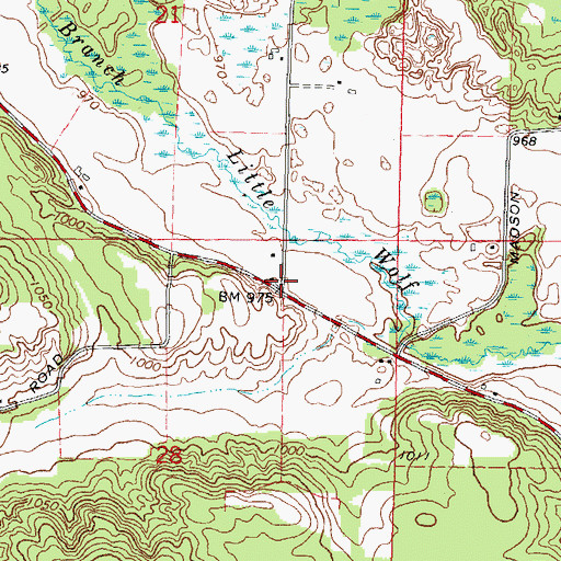 Topographic Map of Anderson School (historical), WI