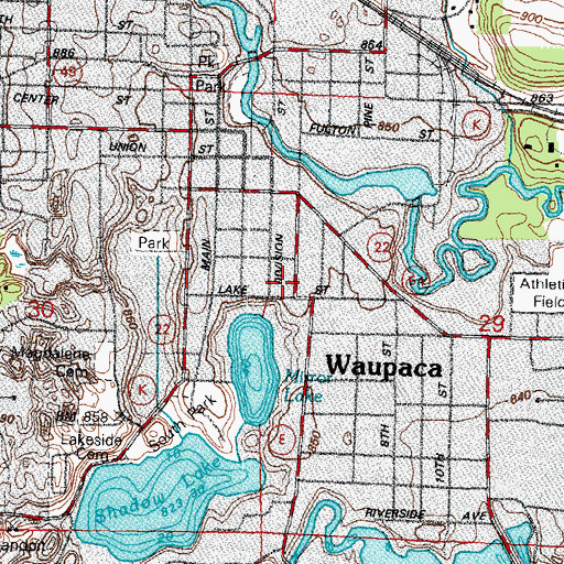 Topographic Map of Apostolic Lighthouse Church, WI