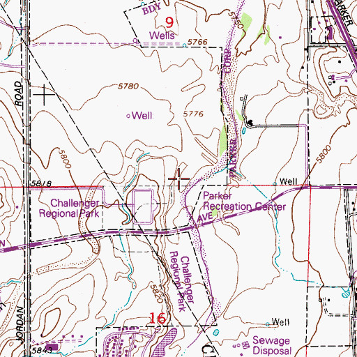 Topographic Map of Newlin Gulch, CO