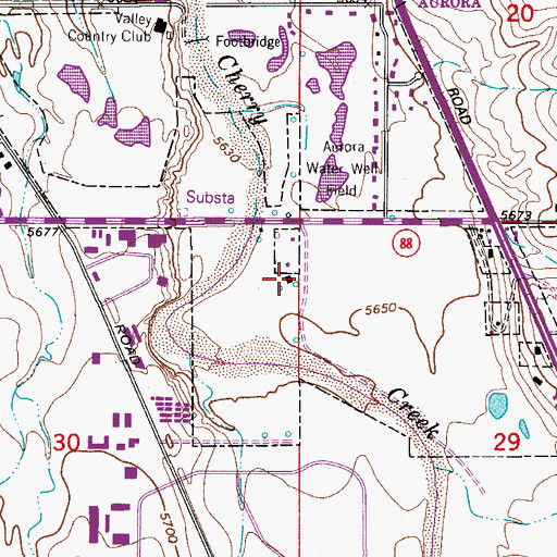 Topographic Map of Hutchison Memorial Park, CO