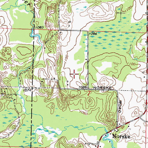 Topographic Map of Grove Terrace Farm, WI