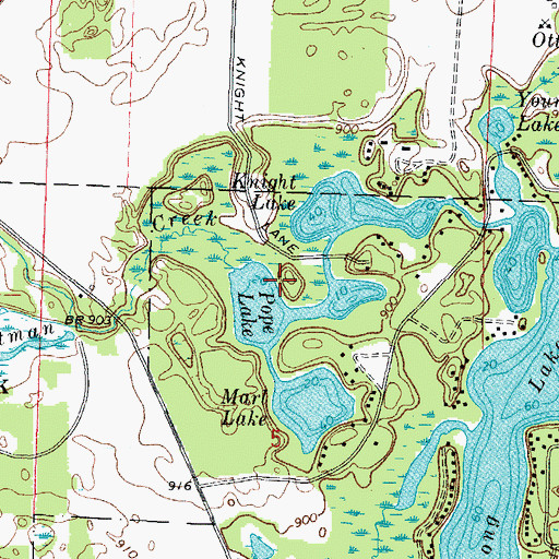 Topographic Map of Mount Joel, WI