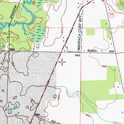 Topographic Map of Lewis School (historical), WI