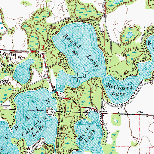 Topographic Map of Limekiln Lake, WI