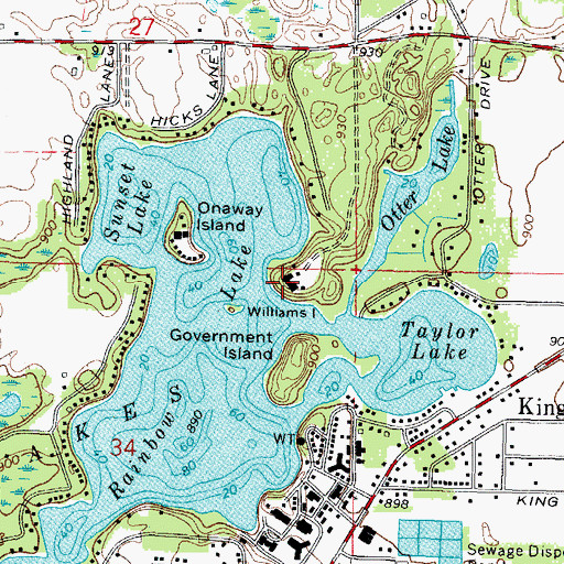 Topographic Map of Loyola Villa, WI