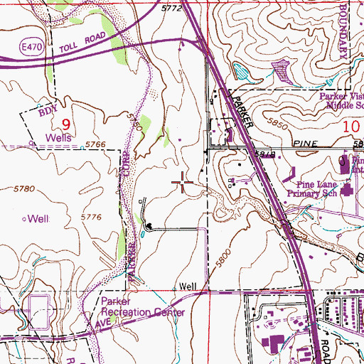 Topographic Map of Baldwin Gulch, CO