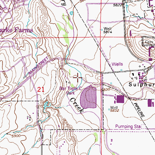 Topographic Map of Sulphur Gulch, CO