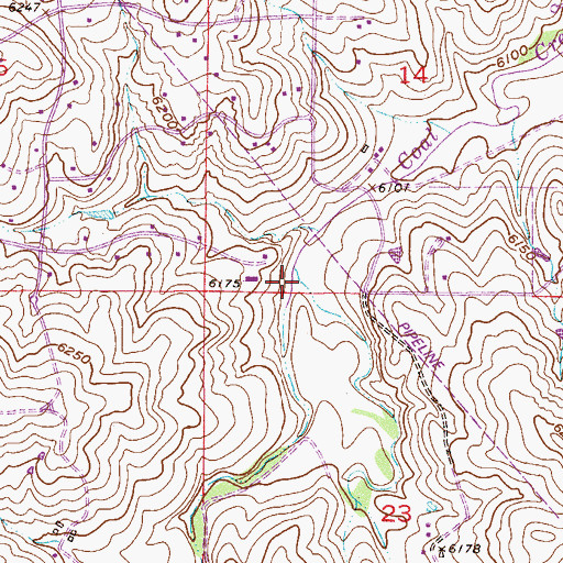 Topographic Map of Cool Creek, CO