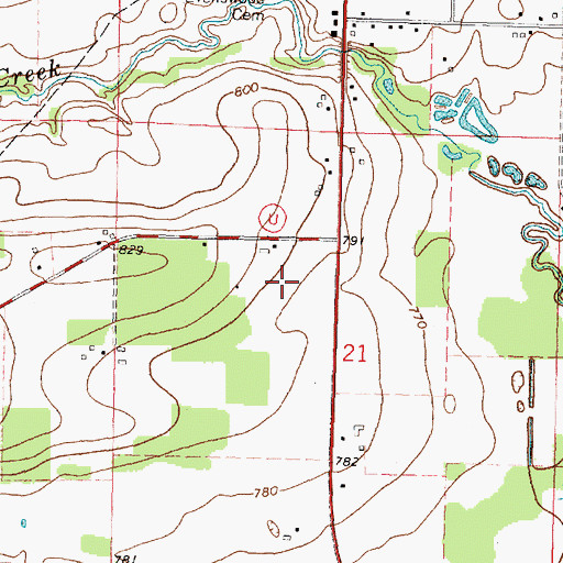 Topographic Map of Sunny Slope Farm, WI