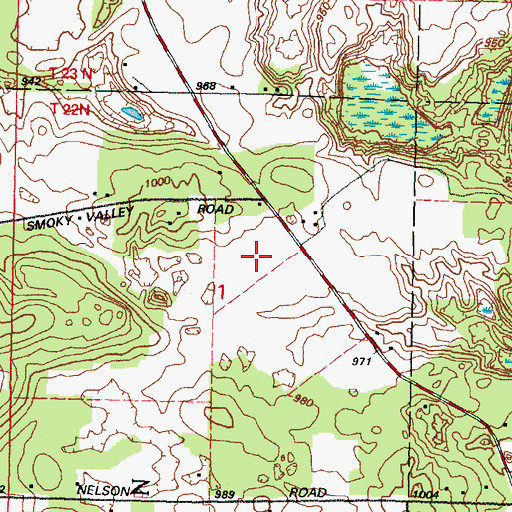 Topographic Map of Townsend School (historical), WI
