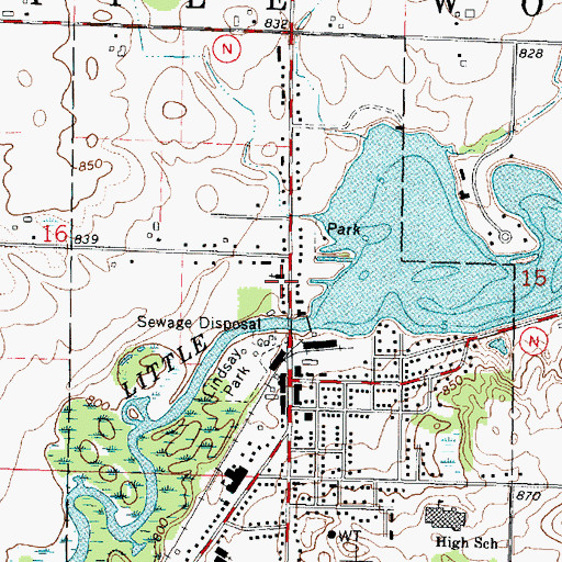 Topographic Map of Zion Lutheran Church, WI