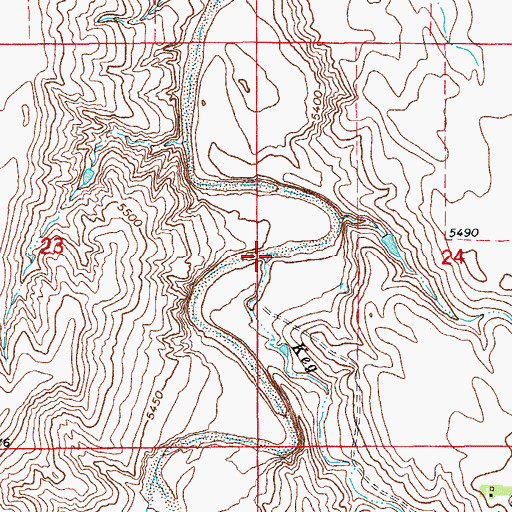 Topographic Map of Key Creek, CO