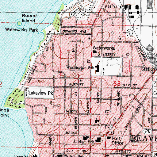 Topographic Map of Covenant Church, WI
