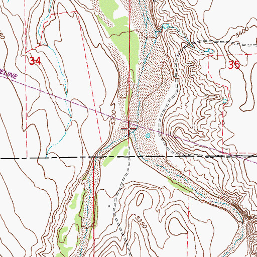 Topographic Map of Wilson Creek, CO
