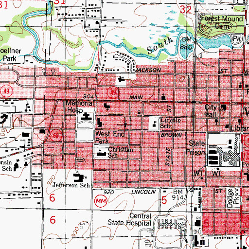 Topographic Map of Emmanuel Reformed Church, WI