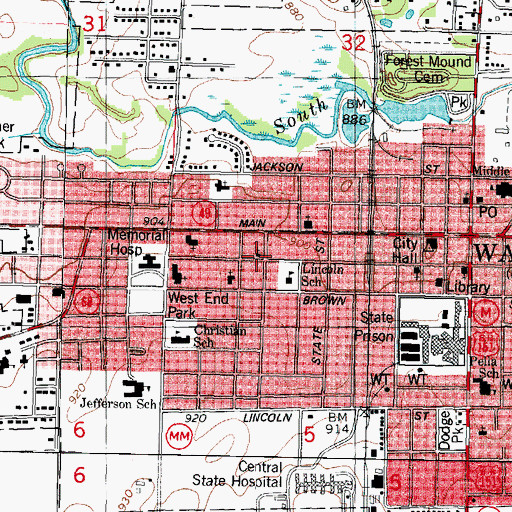 Topographic Map of First Christian Reformed Church, WI