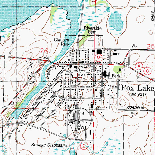Topographic Map of First Congregational United Church of Christ, WI