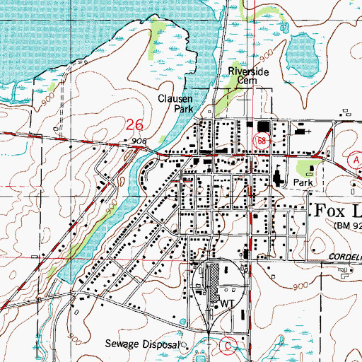 Topographic Map of First Presbyterian Church, WI