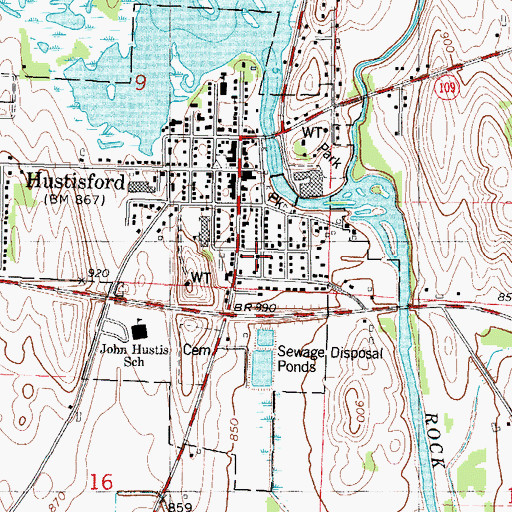 Topographic Map of First Presbyterian Church, WI