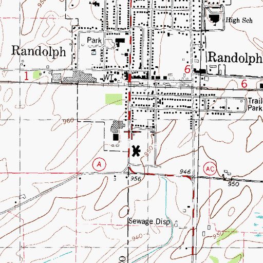 Topographic Map of First Reformed Church, WI