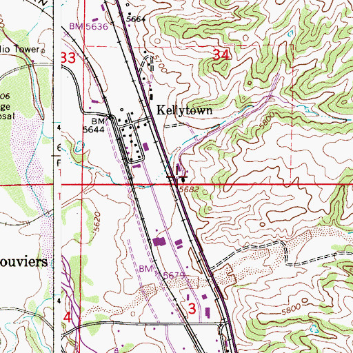 Topographic Map of Gann School, CO