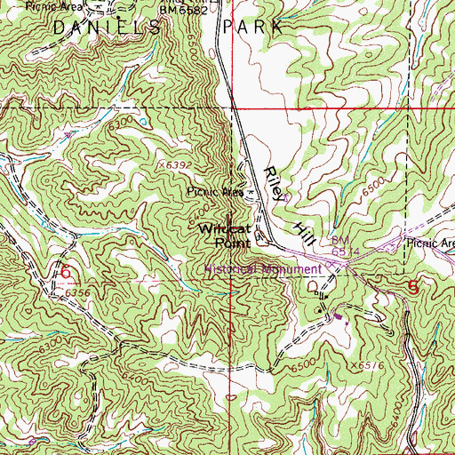 Topographic Map of Wildcat Point, CO