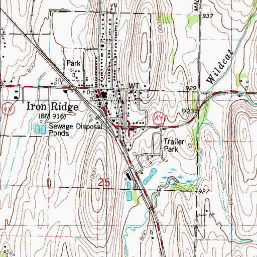 Topographic Map of Saint Matthew's Lutheran School, WI