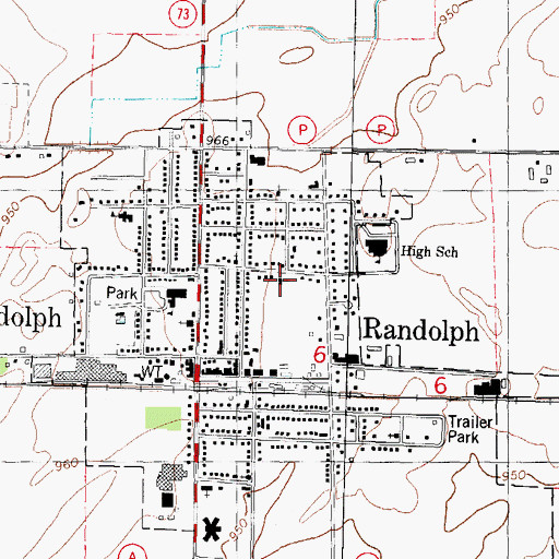 Topographic Map of Second Christian Church, WI