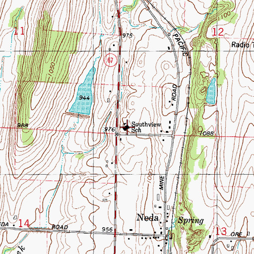 Topographic Map of Southview School, WI