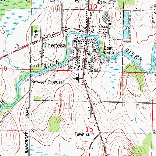 Topographic Map of Theresa Elementary School, WI