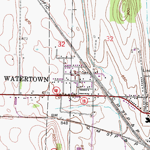 Topographic Map of Timothy Johnson Park, WI